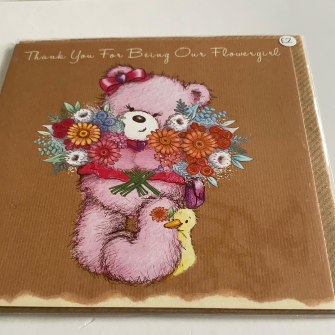 Thank you for being our flower girl card