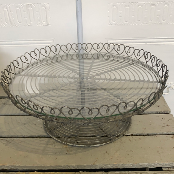 Lovely metal and glass cake stand