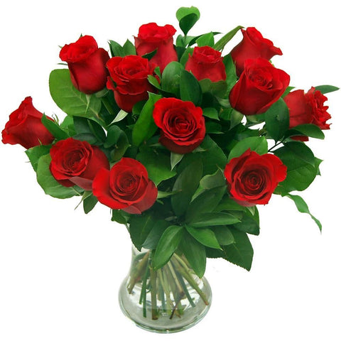 Red rose Vase Flower arrangement
