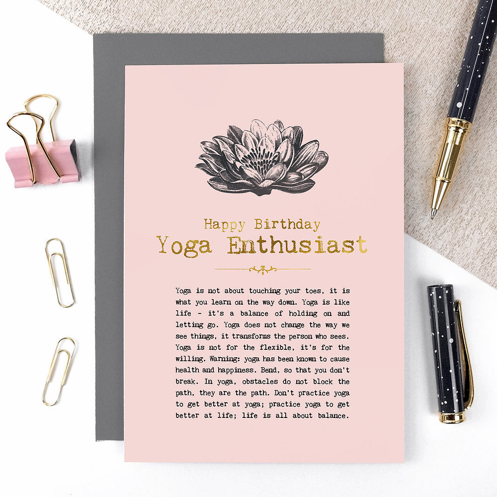 Yoga Enthusiast Birthday Card